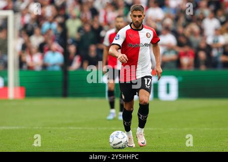 ROTTERDAM, NIEDERLANDE - 22. SEPTEMBER: Luka Ivanusec aus Feyenoord im Rahmen des niederländischen Eredivisie-Spiels zwischen Feyenoord und NAC Breda im Stadion Feijenoord am 22. September 2024 in Rotterdam, Niederlande. (Foto: Hans van der Valk/Orange Pictures) Stockfoto