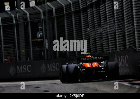 Singapur, Singapur. September 2024. Lando Norris (GBR) McLaren MCL38. Formel-1-Weltmeisterschaft, Rd 18, Grand Prix von Singapur, Sonntag, 22. September 2024. Marina Bay Street Circuit, Singapur. Quelle: James Moy/Alamy Live News Stockfoto