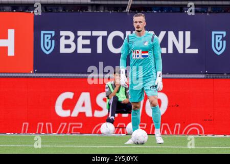 OSS, 22.09.2024 , Frans Heesen Stadium , Fußball, Keukenkampioen divisie , Saison 2024 / 2025 , FC Eindhoven Torhüter Jorn Brondeel während des Spiels TOP Oss - FC Eindhoven Stockfoto