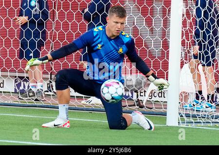 Silkeborg, Dänemark. September 2024. Superliga-Spiel zwischen Silkeborg IF und Broendby IF im Jysk Park in Silkeborg Sonntag, 22. September 2024. (Foto: Henning Bagger/Scanpix 2024) Credit: Ritzau/Alamy Live News Stockfoto