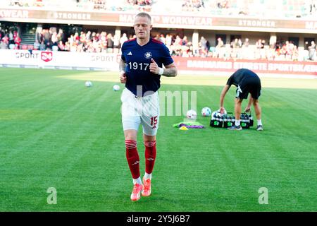 Silkeborg, Dänemark. September 2024. Superliga-Spiel zwischen Silkeborg IF und Broendby IF im Jysk Park in Silkeborg Sonntag, 22. September 2024. (Foto: Henning Bagger/Scanpix 2024) Credit: Ritzau/Alamy Live News Stockfoto