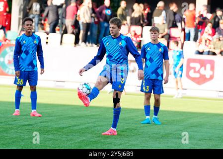 Silkeborg, Dänemark. September 2024. Superliga-Spiel zwischen Silkeborg IF und Broendby IF im Jysk Park in Silkeborg Sonntag, 22. September 2024. (Foto: Henning Bagger/Scanpix 2024) Credit: Ritzau/Alamy Live News Stockfoto