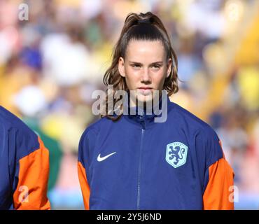 Bogota, Kolumbien. September 2024. Louise van Oosten aus den Niederlanden während des Spiels um den dritten Platz bei der FIFA U-20-Frauen-Weltmeisterschaft Kolumbien 2024 zwischen den Niederlanden und den Vereinigten Staaten im El Campin Stadium in Bogota, Kolumbien am 21. September 2024. (Kreditbild: © Daniel Garzon Herazo/ZUMA Press Wire) NUR REDAKTIONELLE VERWENDUNG! Nicht für kommerzielle ZWECKE! Stockfoto