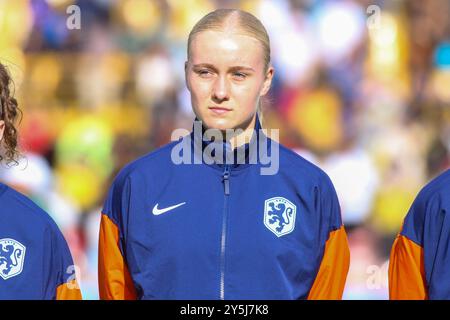 Bogota, Kolumbien. September 2024. Bo van Egmond aus den Niederlanden während des Spiels um den dritten Platz bei der FIFA U-20-Frauen-Weltmeisterschaft Kolumbien 2024 zwischen den Niederlanden und den Vereinigten Staaten im El Campin Stadium in Bogota, Kolumbien am 21. September 2024. (Kreditbild: © Daniel Garzon Herazo/ZUMA Press Wire) NUR REDAKTIONELLE VERWENDUNG! Nicht für kommerzielle ZWECKE! Stockfoto