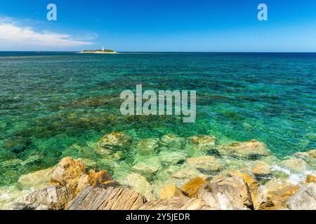 Wunderschöne mediterrane Landschaft in Punta Licosa, in der Nähe von Castellabate in der Region Cilento. Provinz Salerno, Kampanien, Italien. Stockfoto