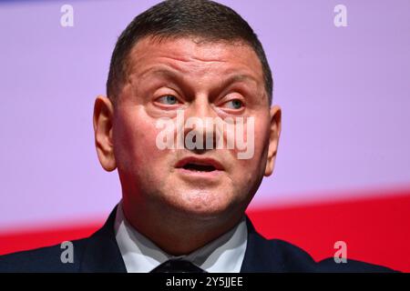 Liverpool, Großbritannien. 22. September 2024. Ukrainischer Botschafter beim britischen General Valerii Zaluzhnyi während der Labour Party-Konferenz in Liverpool. Das Foto sollte lauten: Matt Crossick/Empics/Alamy Live News Stockfoto