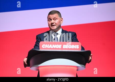 Liverpool, Großbritannien. 22. September 2024. Ukrainischer Botschafter beim britischen General Valerii Zaluzhnyi während der Labour Party-Konferenz in Liverpool. Das Foto sollte lauten: Matt Crossick/Empics/Alamy Live News Stockfoto