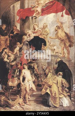 RUBENS, Pieter Pauwel (* 1577, Siegen, d. 1640, Antwerpen) Bethrotal von St. Katharina (Skizze) um 1628 Öl auf Leinwand staatliche Museen, Berlin --- Schlüsselwörter: ----------------- Autor: RUBENS, Pieter Pauwel Titel: Bethrotal von St. Katharina (Skizze) Zeitlinie: 1601-1650 Schule: Flämische Form: Malerei Typ: Religiös Stockfoto