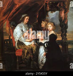 RUBENS, Pieter Pauwel (* 1577, Siegen, d. 1640, Antwerpen) Deborah Kip and her Children 1629-30 Oil on Canvas National Gallery of Art, Washington --- Schlüsselwörter: ----------------- Autor: RUBENS, Pieter Pauwel Titel: Deborah Kip und ihre Kinder Zeitlinie: 1601-1650 Schule: Flämische Form: Malerei Typ: Porträt Stockfoto