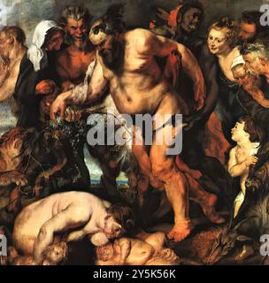 RUBENS, Pieter Pauwel (* 1577, Siegen, d. 1640, Antwerpen) getrunken Silenus 1618 Öl auf Platte, 212 x 213 cm Alte Pinakothek, München *** Stichwörter: ************* Autor: RUBENS, Pieter Pauwel Titel: Trunken Silenus Zeitlinie: 1601-1650 Schule: Flämische Form: Malerei Typ: Mythologisch Stockfoto