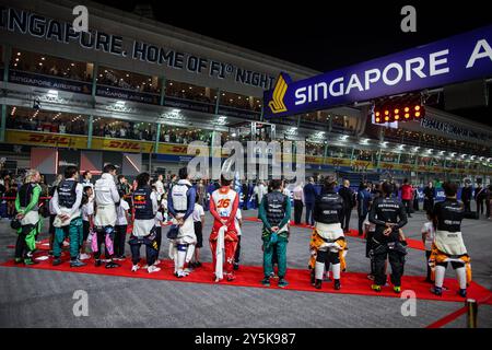 Singapur, Singapur. September 2024. Fahrer, die vom 20. Bis 22. September 2024 beim Grand Prix 2024 in Singapur, 18. Runde der Formel 1-Weltmeisterschaft, vom 20. Bis 22. September 2024 auf dem Marina Bay Circuit in Singapur, Singapur, als Nationalsieger kandidieren – Foto Xavi Bonilla/DPPI Credit: DPPI Media/Alamy Live News Stockfoto