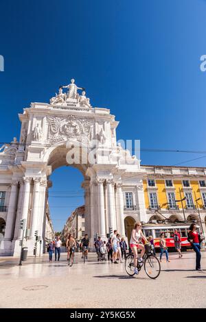 Praça Comércio, Lissabon, Portugal Stockfoto