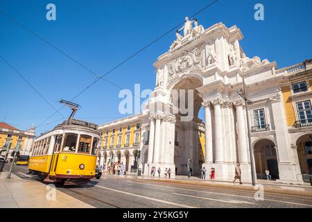 Praça Comércio, Lissabon, Portugal Stockfoto