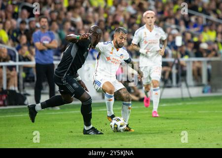 Nashville, USA. September 2024. FC Cincinnati Mittelfeldspieler Luciano Acosta (10). Der FC Cincinnati spielt am 21. September 2024 im GEODIS Park in Nashville, Tennessee, ein Spiel gegen Nashville SC. (Foto: Kindell Buchanan/SIPA USA) Credit: SIPA USA/Alamy Live News Stockfoto