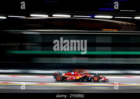 Singapur, Singapur. September 2024. 55 SAINZ Carlos (Spa), Scuderia Ferrari SF-24, Action während des Formel 1 Grand Prix von Singapur 2024, 18. Runde der Formel 1 Weltmeisterschaft 2024 vom 20. Bis 22. September 2024 auf dem Marina Bay Circuit in Singapur, Singapur - Foto DPPI Credit: DPPI Media/Alamy Live News Stockfoto