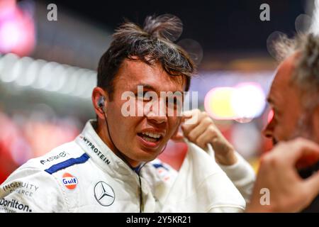 Singapur, Singapur. September 2024. ALBON Alexander (tha), Williams Racing FW46, Porträt während des Formel-1-Grand Prix 2024 von Singapur, 18. Runde der Formel-1-Weltmeisterschaft 2024 vom 20. Bis 22. September 2024 auf dem Marina Bay Circuit in Singapur, Singapur - Foto DPPI Credit: DPPI Media/Alamy Live News Stockfoto