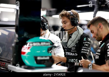 Singapur, Singapur. September 2024. RUSSELL George (gbr), Mercedes AMG F1 Team W15, Porträt während des Formel-1-Grand Prix 2024 von Singapur, 18. Runde der Formel-1-Weltmeisterschaft 2024 vom 20. Bis 22. September 2024 auf dem Marina Bay Circuit in Singapur, Singapur - Foto DPPI Credit: DPPI Media/Alamy Live News Stockfoto