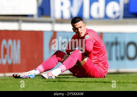 HEERENVEEN, 22.09.2024, Stadion Abe Lenstra, niederländischer Fußball, Eredivisie, Saison 2024/2025, während des Spiels SC Heerenveen - FC Groningen, FC Groningen Torhüter Etienne Vaessen Credit: Pro Shots/Alamy Live News Stockfoto