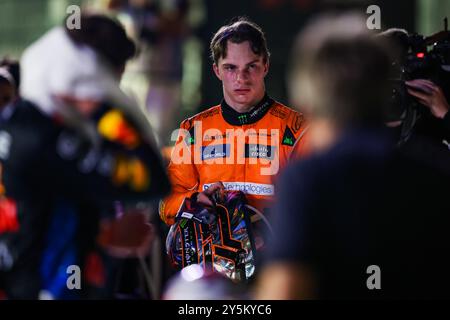 Singapur, Singapur. September 2024. PIASTRI Oscar (aus), McLaren F1 Team MCL38, Porträt während des Formel-1-Grand Prix 2024 von Singapur, 18. Runde der Formel-1-Weltmeisterschaft 2024 vom 20. Bis 22. September 2024 auf dem Marina Bay Circuit in Singapur, Singapur - Foto Florent Gooden/DPPI Credit: DPPI Media/Alamy Live News Stockfoto