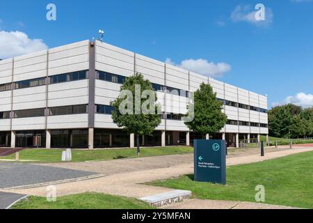 Handelsbüros in Havant Hampshire. Ehemals IBM-Produktionsstandort und später Langstone Technology Park. Heute abgerissene Gebäude 26 / 6000. Stockfoto