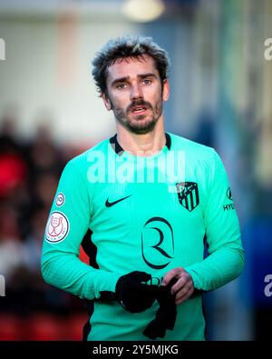 Lugo, Spanien. Januar 2024. King's Cup. CD Lugo gegen Atletico de Madrid. Angel Carro Stadium. Antoine Griezmann Stockfoto