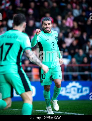 Lugo, Spanien. Januar 2024. King's Cup. CD Lugo gegen Atletico de Madrid. Angel Carro Stadium. Angel Correa Stockfoto