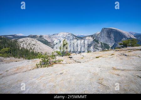 Wandern von den oberen yosemite Falls bis zur North Dome im yosemite Nationalpark in kalifornien Stockfoto