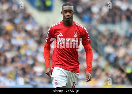 Callum Hudson-Odoi von Nottingham Forest FC im AMEX Stadium in Brighton Stockfoto