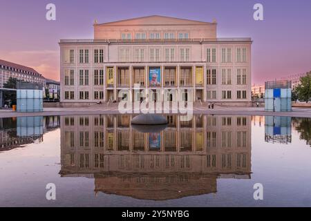 Opernhaus Leipzig. Das Opernhaus ist Schauplatz der Opern- und Ballettsektionen der Oper Leipzig. Stockfoto