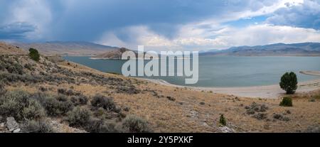 Panorama des Clark Canyon Reservoir in der Nähe von Dillon in Montana, USA Stockfoto