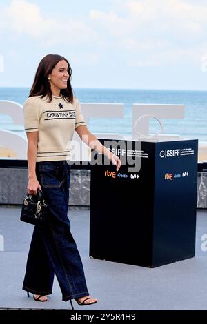 San Sebastian, Spanien. September 2024. Macarena Garcia nimmt am Fotocall des Films The Wild Robot während des 72. San Sebastian International Film Festival Teil (Foto: COOLMedia/NurPhoto) Credit: NurPhoto SRL/Alamy Live News Stockfoto