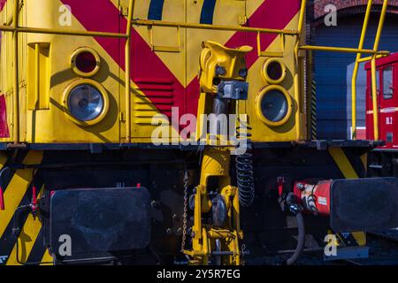 Berlin, 22. September 2024: Ein Eisenbahnfest findet im Bahnbetriebswerk Schöneweide statt. Stockfoto