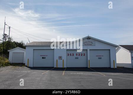 Fermeuse-Port Kirwan Freiwillige Feuerwehr auf NL 10 in Fermeuse, Neufundland & Labrador, Kanada Stockfoto