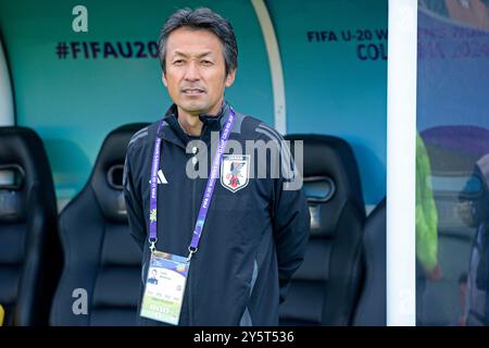 Bogota, Kolumbien. September 2024. Michihisa Kano Cheftrainer von Japan, vor dem Endspiel der FIFA U-20-Frauen-Weltmeisterschaft Kolumbien 2024 zwischen Nordkorea und Japan am 22. September 2024 im El Campin Stadium in Bogota. Foto: Julian Medina/DiaEsportivo/Alamy Live News Credit: DiaEsportivo/Alamy Live News Stockfoto