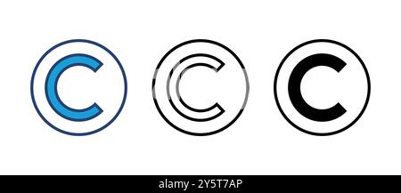 Vektor des Copyright-Symbols. Copyright-Symbole Stock Vektor