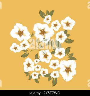 Eine Grunge Palmen Silhouetten transparente Textur Hintergrund. Das weiße warme exotische Illustrationsdesign Stock Vektor