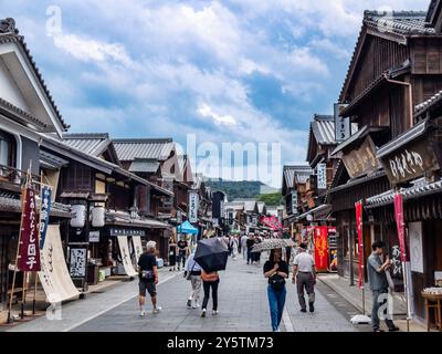 Okage Yokocho edo Einkaufsstraße in Oharaimachi, Ise, Mie, Japan Stockfoto