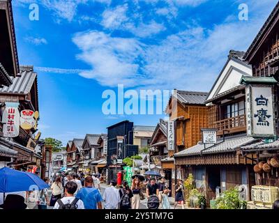 Okage Yokocho edo Einkaufsstraße in Oharaimachi, Ise, Mie, Japan Stockfoto