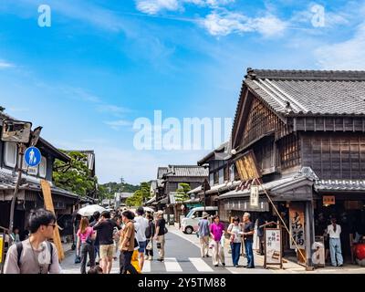 Okage Yokocho edo Einkaufsstraße in Oharaimachi, Ise, Mie, Japan Stockfoto