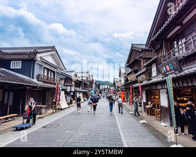 Okage Yokocho edo Einkaufsstraße in Oharaimachi, Ise, Mie, Japan Stockfoto