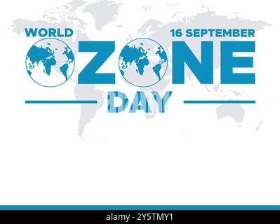 World Ozon Day, 16. September, Ozon Day Post, Poster, Anzeigen, Bannerdesign, Stock-Illustration, bearbeitbare Vorlage, DESIGN in sozialen Medien zum Weltozontag. Stock Vektor