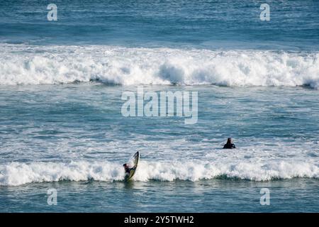 Surfen, Cave Beach, NSW, Australien Stockfoto