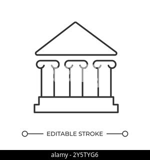 Lineares Symbol für Regierungsgebäude Stock Vektor