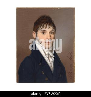 José Alonso del Rivero Sacades / „männliches Porträt“. Ca. 1810. Museum: Museo del Prado, Madrid, España. Stockfoto