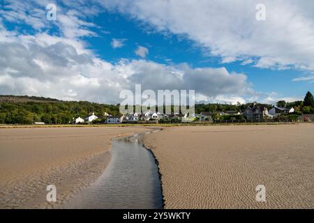 Das Dorf Sandside am Rande der Flussmündung des Kent in Cumbria, England. Stockfoto