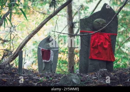 Okuno-in u Okunoin Friedhof Details im Herbst Stockfoto