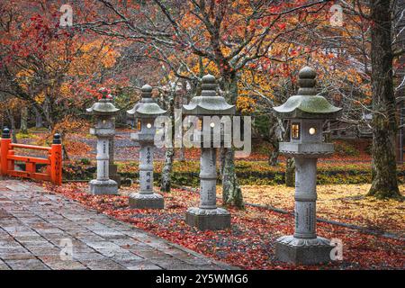 Okuno-in u Okunoin Friedhof Details im Herbst Stockfoto