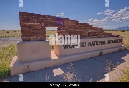 Eingang Zum Wupatki National Monument West Stockfoto