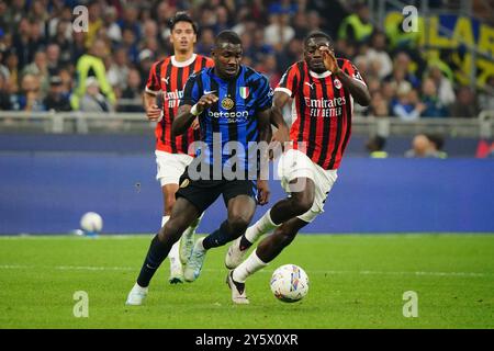 Mailand, Italie. September 2024. Marcus Thuram (FC Inter) während des italienischen Meisterschaftsspiels Serie A zwischen dem FC Internazionale und dem AC Milan am 22. September 2024 in Giuseppe Meazza in Mailand, Italien - Foto Morgese-Rossini/DPPI Credit: DPPI Media/Alamy Live News Stockfoto