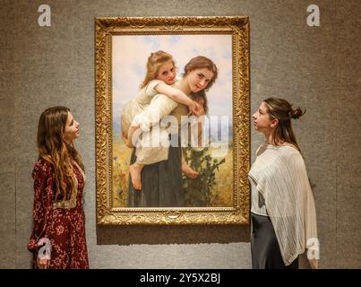 Bonhams London, Großbritannien. September 2024. William Adolphe Bouguereau (Französisch, 1825-1905) Fardeau Agréable (Pleasant Burden) Bonhams 19th Century British and Impressionist Art Sale 25 September 2024 London, New Bond Street £800.000 - £1.200.000. Quelle: Paul Quezada-Neiman/Alamy Live News Stockfoto